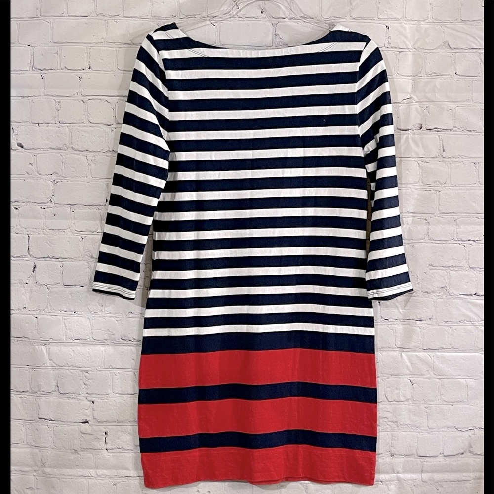 BANANA REPUBLIC Cotton Knit Dress Striped